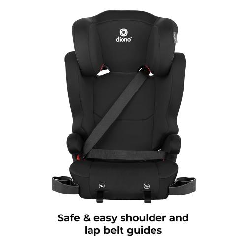 Diono Cambria LE, 2-in-1 Belt Positioning Booster Seat,Backless and High-Back Booster seat for Children from 40—120 lb,17 Wide,6 Headrest Positions,Lightweight with Latch,Black