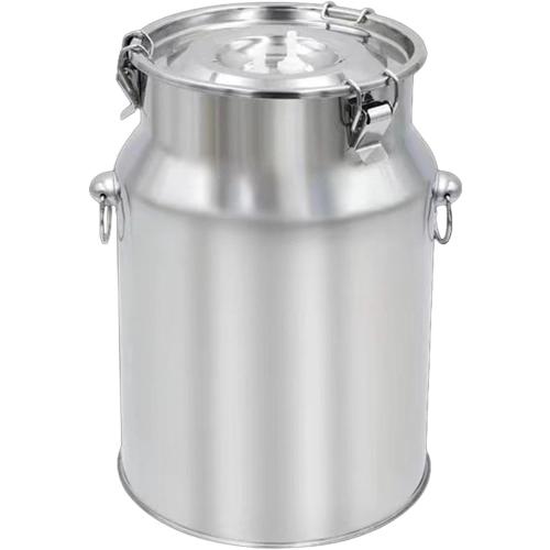 Stainless Steel Milking Machine Bucket with Lid, 10L Milk Can for Cow Sheep Goat Milking Equipment, Farm Milk Storage and Transport