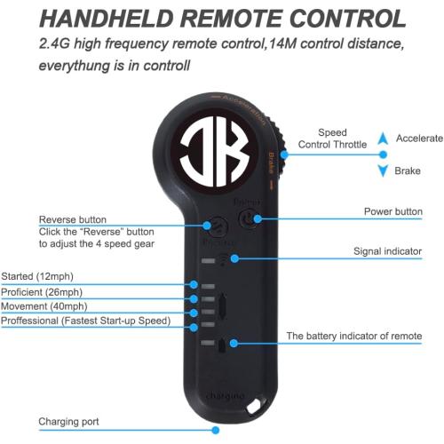 Jking Electric Skateboard Electric Longboard with Remote Control Electric Skateboard,700W Hub-Motor,16.7 MPH Top Speed,8.2 Miles Range,3 Speeds Adjustment