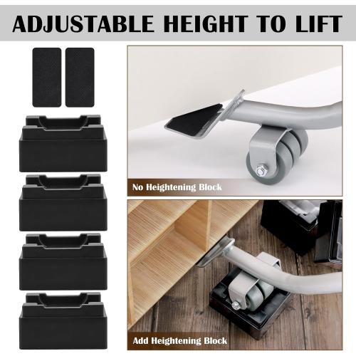 22 Furniture Lifter Tool, Appliance Metal Lifter for Heavy Furniture Grey