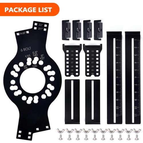 Wheel Fitment Tool 6-Lug, Offset & Backspacing Measuring Tool for 14-22 Wheels, 7-17 Wide, Universal Rim & Tire Fitment Simulator