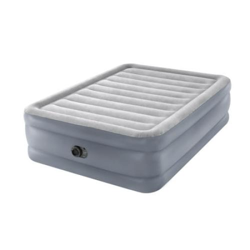 Intex 20 Dura-Beam Deluxe Raised Air Bed Mattress with Internal Pump - Queen