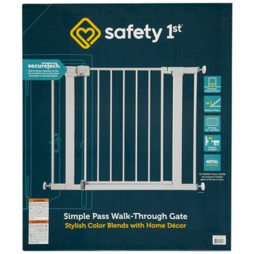 Safety 1st Simple Pass Walk-Through Gate, Grey