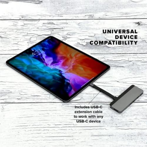 HyperDrive DUO HD28C-GRAY Docking Station - for Notebook/Tablet PC - 100 W - USB Type C - 6 x USB Ports - USB Type-C - HDMI - Wired