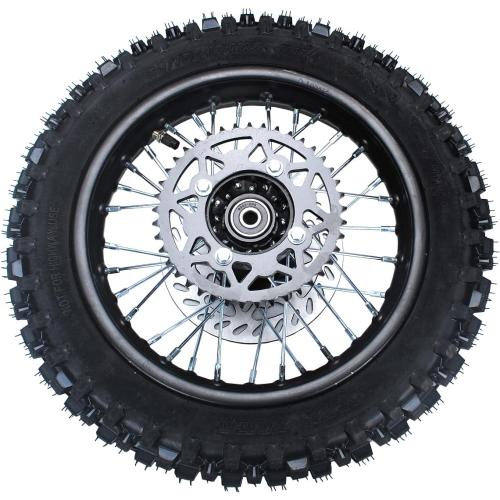 Rim tube tire 80/100-12 3.00-12 12-15MM Dirt Pit Bike Trail axle 12Complete rear wheel For small Wheel Rim Tire Fits 125-160cc TTR SSR Mini Motorcycle