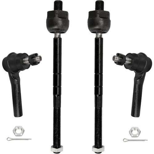 4Pcs Front Inner and Outer Tie Rod End ES3461 EV317