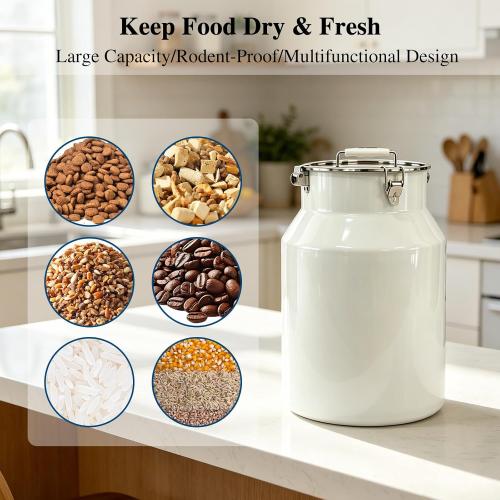 Stainless Steel Dog Food Storage Container with Scoop,