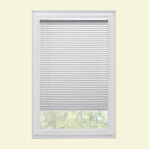 White Cordless Room Darkening Vinyl Mini Blinds with 1 in. Slats-31 in. W x 48 in. L (Actual Size 30.5 in. W x 48 in. L)