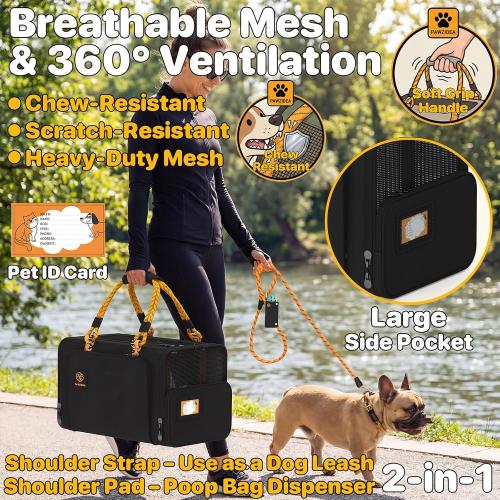 PAWZIDEA Expandable Pet Carrier for Small Cats & Dogs, TSA Airline Approved