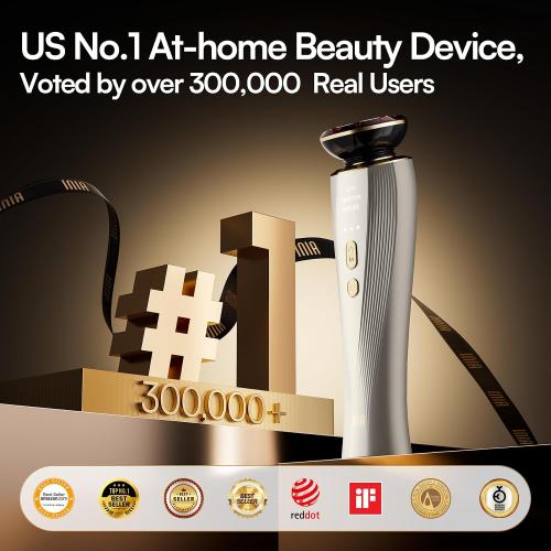 INIA FLARE 3-in-1 Microcurrent Facial Device Red Light Therapy for Face
