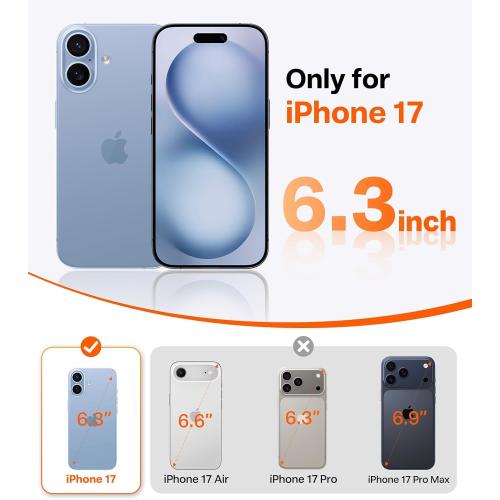 TORRAS Magnetic Slim Fit for iPhone 17 Case, Ultra-Thin Compatible with MagSafe, Stronger Magnetic   Thinner, Lightweight Matte Anti-Scratch Hard PC Cover Phone Case for iPhone 17, Clear