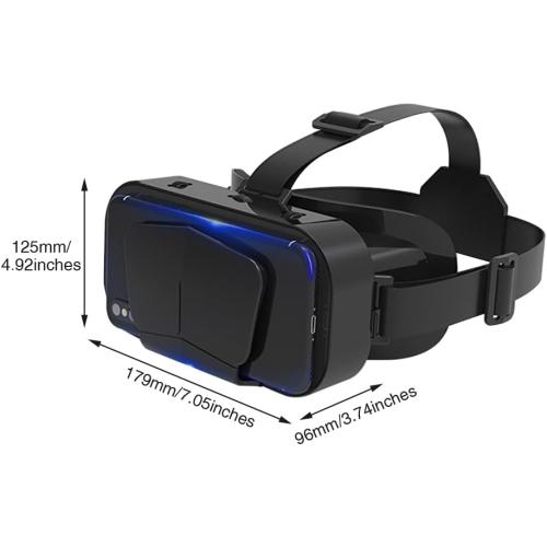 VR Headset 3D VR Glasses Universal Virtual Reality Goggles Support 360°Panorama Large Screen An-ti Bluelight Adjustable Pupil Distance Eye Protection VR Goggles for Movies Games Gift for Kids Adults