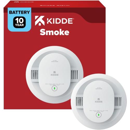 Kidde Smoke Detector, 10-Year Battery Powered, LED Status Lights, 85 dB Alarm, 20SD10, 1 Pack