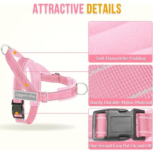 SlowTon No Pull Dog Harness and Leash Set - Heavy Duty, Soft Padded