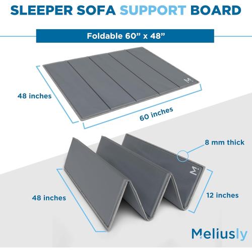 Meliusly Heavy Duty Sleeper Sofa Support Board (60x48 - Queen Size) Reinforced Wood Sofa Bed Support, Pull Out Couch Mattress Board, Sleeper Bar Shield, SleeperSaver