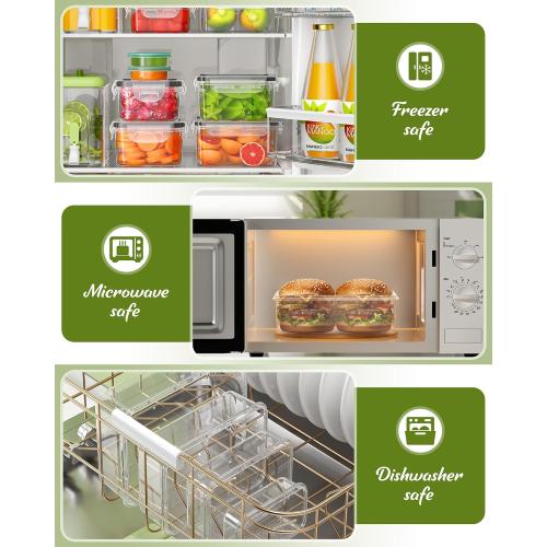 Canfanni 40 Piece Food Storage Containers with Lids, BPA-Free