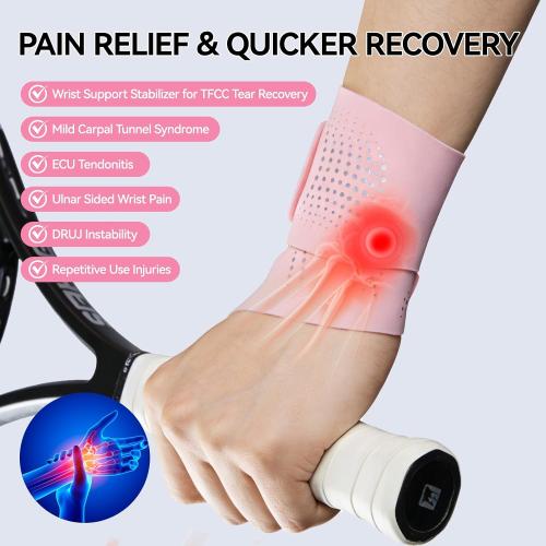 Ultra-Thin Wrist Brace Support for Carpal Tunnel, Pink