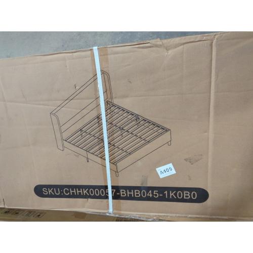 King Beige Bed Frame