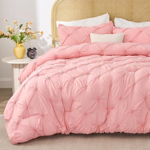 BEDELITE Pink Queen Comforter Set,Fluffy & Soft Comforter