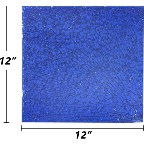 GASPRO 10 lbs Fire Glass for Propane Fire Pit, 1/2-Inch Reflective Fireplace Glass Rocks for Fire Pit Table, Cobalt Blue