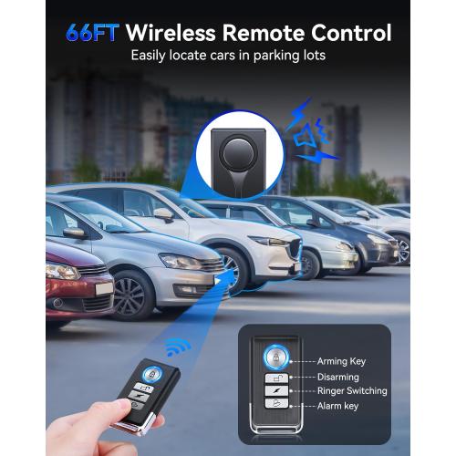 Car Alarm System with Motion Sensor, 108dB Anti-Theft Alarm Wireless Remote