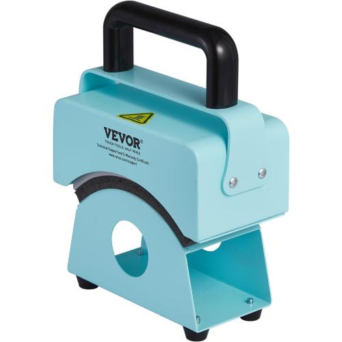 VEVOR Hat Press Machine, Mini Hat Heat Press for Caps with Integrated Control Panel, Cap Heat Press Machine with 5.9x3.15 inch Curved Heating Plate, Safety Base, and Glove, Automatic Shut-Off, Green
