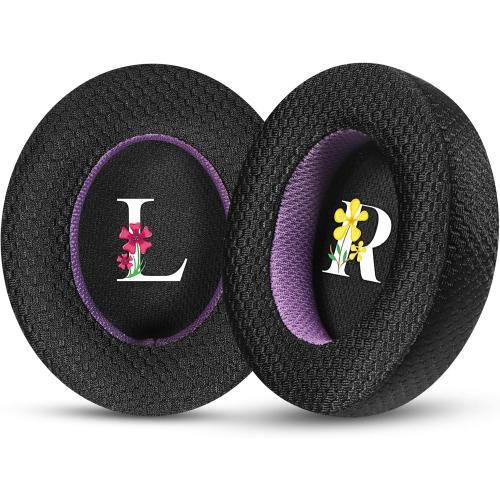 Breathable Mesh Replacement Earpads for SENNHEISER MOMENTUM3 in Black/Purple