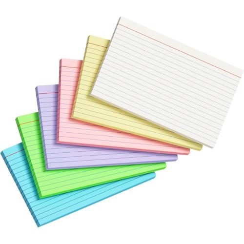 120 Count Index Cards 5x8 Colored Ruled Index Flash Cards for Studying