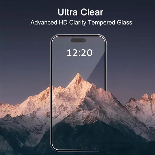 Ailun Screen Protector for iPhone 16 / iPhone 15 / iPhone 15 Pro [6.1 Inch] Display 3 Pack Tempered Glass, Dynamic Island Compatible, Case Friendly [Not for iPhone 16 Pro 6.3 Inch]. | 6.1 Inch, Display, Case Friendly