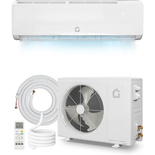 12000 BTU Mini Split Air Conditioner,19 SEER2 Ductless Inverter AC w/ 115V, Cool Up to 750 Sq. Ft with Heat Pump System,White