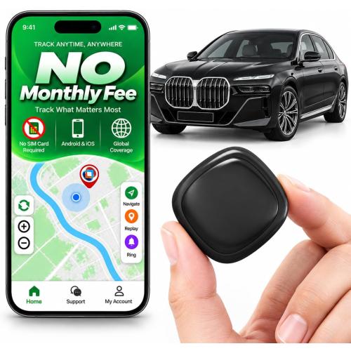 GPS Tracker for Vehicles, Magnetic Car GPS Tracking Device, Wide-Area Location Tracker for Cars, Kids, Dogs, No Subscription, No Monthly Fee, No SIM Card Required