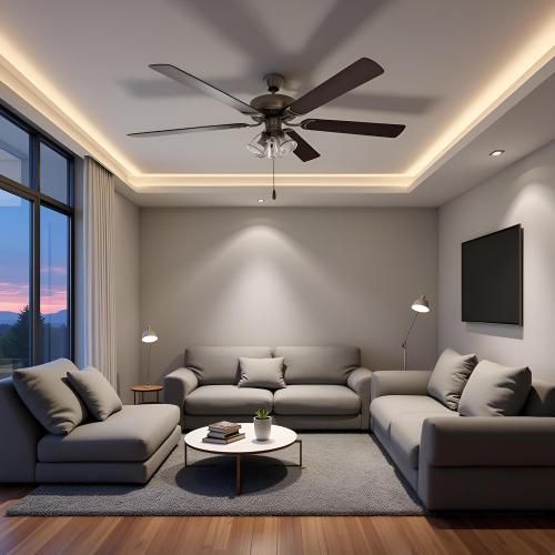 Aspen Creative 22011-1, Three-Light Ceiling Fan Light Kit with Pull Chain, Brushed Nickel Finish with Clear Glass Shades, 13-1/8 Diameter x 6-3/4 Height