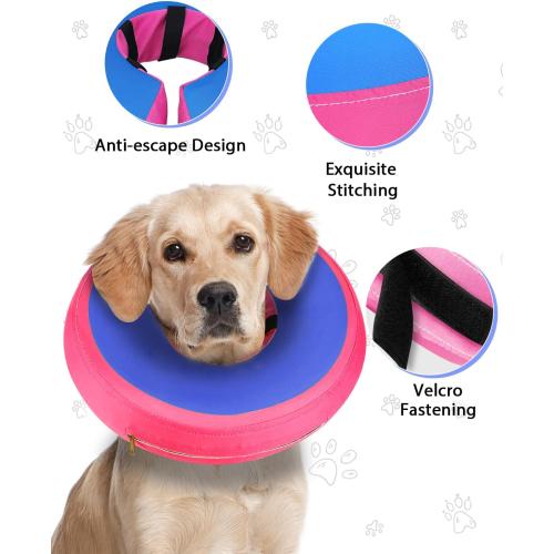 MIDOG Inflatable Dog Cone, Donut Recovery Collar After Surgery, Medium