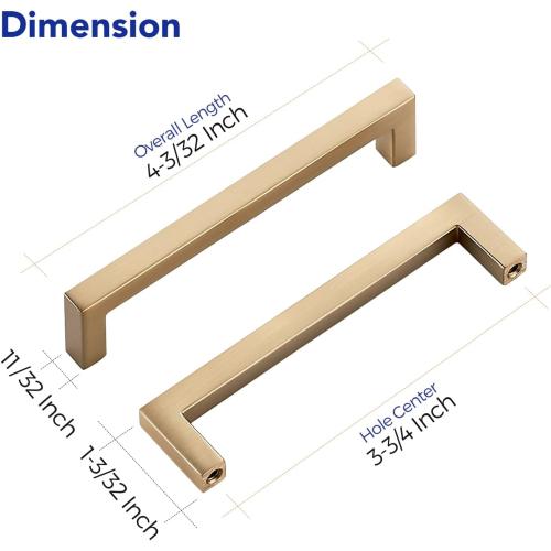Ravinte Champagne Bronze Cabinet Handles Drawer Pulls 3-3/4 Inch CC, 5 Pack