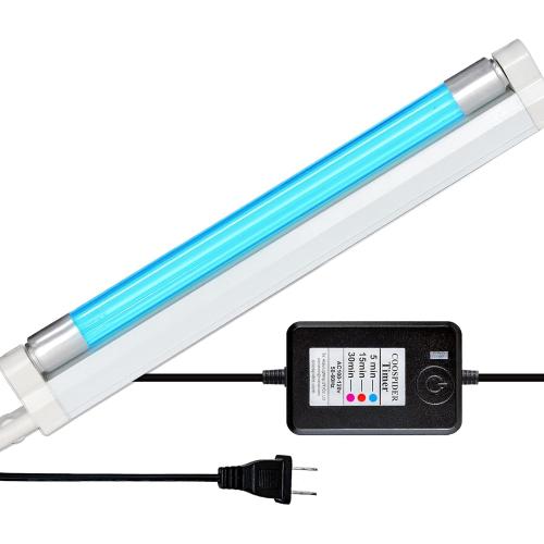 COOSPIDER 6W UV Light Ozone Free,253.7nm Sanitizer Lamp with 3 Time Gear, UVC Lamp for Shoes/Closet/Cabinet/Bathroom 110V CTUV-6
