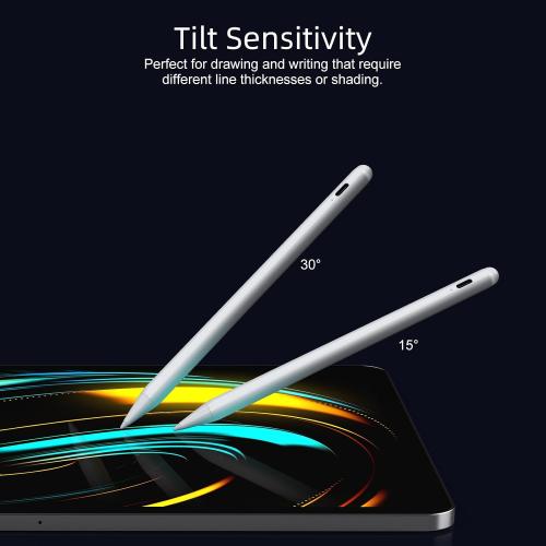 Stylus Pen for iPad 6th-11th Generation-2X Fast Charge Active Pencil Compatible with 2018-2025 Apple iPad Pro 11/12.9/M4, iPad Air 3/4/5/M2/M3,iPad mini 5/6 Gen-White