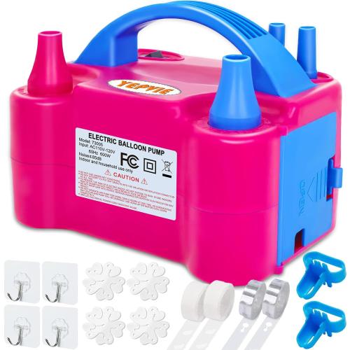Electric Balloon Pump, Portable 2 Modes Balloon Blower Machine with 14 Balloon Arch Kits, Air Pump for Balloon, Balloon Inflator for Party Decoration