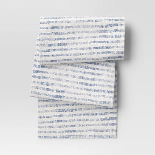 108x14 Table Runner Blue Striped - Threshold™