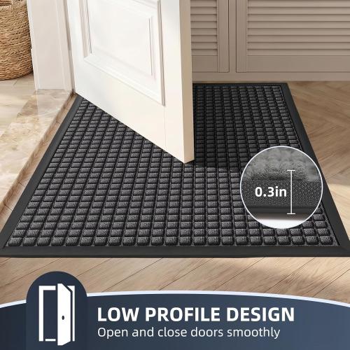 Front Door Mat Outside Entrance, Heavy Duty Doormat, 29.5x17