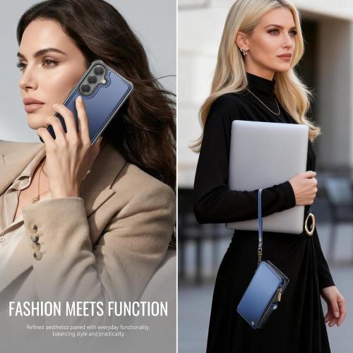 for Galaxy S26 - Phone Case Wallet Magnetic Detachable, Navy Blue