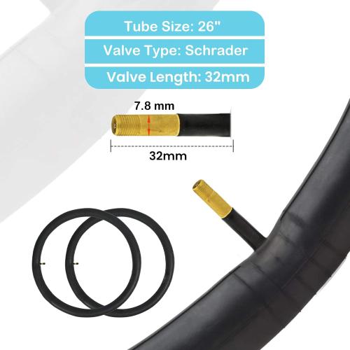 Hycline 2-Pack Cruiser Bike Tires Set: 24/26x2.125 inch Folding Replacement High-Performance Wear-Resistant Tires with Inner Tubes & Tire Levers for Beach & Urban Commuter Bikes