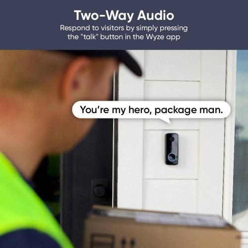 Wired Video Doorbell v2, 2K HD Video with Head-to-Toe view, 2-way Audio, Night Vision, Voice Assistants