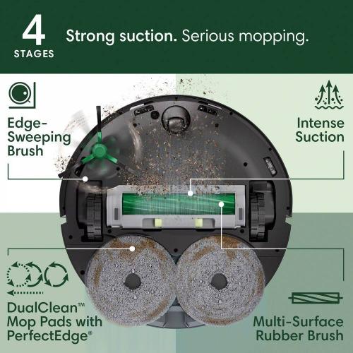 Roomba 505 Combo 13.8 in. Robotic Vacuum and Mop Plus with Smart Navigation Plus AutoWash Dock​ in Black NEEDS CLEANING