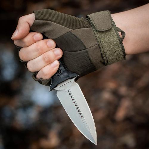 Dispatch Tactical Fixed Blade Knife, 3.89 8Cr13Mov Steel Blade with Ergonomic G10 Handle, Full Tang Double Edge Survival Knives with Kydex Sheath Horizontal & Vertical for Outdoor Activities