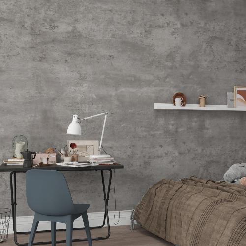 3yecao 16×354 3D Grey Concrete Cement Wallpaper Peel and Stick Faux Light Grey Concrete Contact Paper Vinyl Stained Matte Texture Adhesive Removable Gray Wallpaper for Bathroom Garage Living Room