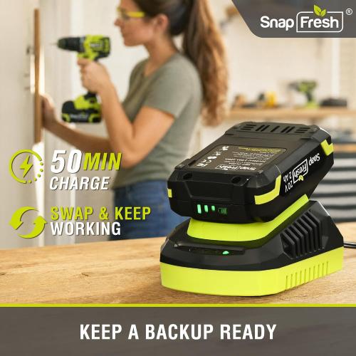 SnapFresh 20V 2.0Ah Battery (Not Compatible with Other Brands), BBT-DC20A
