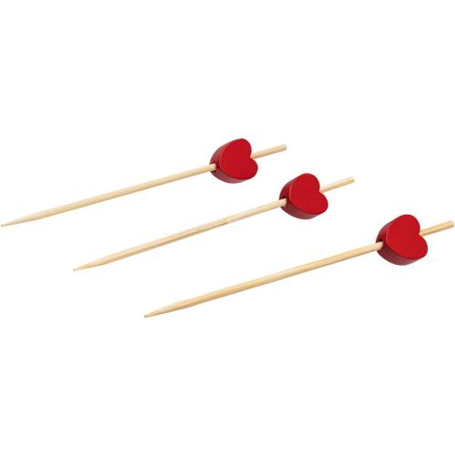 Karat Earth 3.5'' Bamboo Pick, Red - 30ct