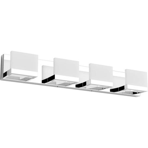 Tipace 4 Lights LED Modern Vanity Light Chrome Bathroom Lighting Fixture Up and Down Bathroom Wall Light Over Mirror(White Light 6000K)