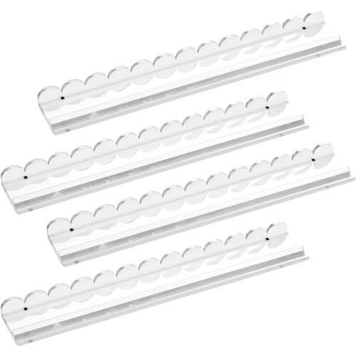 American Mahjong Racks with Pushers, Clear Acrylic Holders, 4-Pack