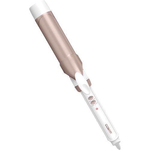 Conair Double Ceramic 1-1/2 Inch Curling Iron, 1.5-Inch Barrel Creates Soft Waves and Curls, Hair Curler for Use on Medium and Long Hair, White